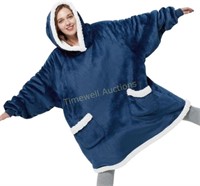 Bedsure Wearable Blanket Hoodie - Navy