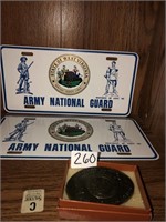 Belt Buckle and WV license plate National guard