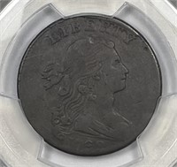 1798 Draped Bust Large Cent 2nd Hair PCGS VF35