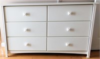 White Dresser, 6 Drawer