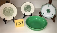 Decorative Green Plate Lot