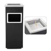 Trash Can Outdoor Waste Container Square Stainless