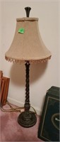 Twisted Decorator Lamp with Burlap Shade