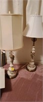 Vintage Set of Lamps... shades do not match