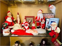 Shelf of - Vintage Santa Items