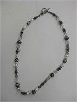 Sterling Silver & Swarovski Crystal Bead Necklace