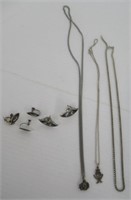 Sterling Silver Including Chains, Damask