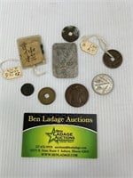 WW2 Japanese ID Tag and Coins