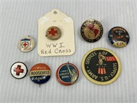 Red Cross and Other Pins