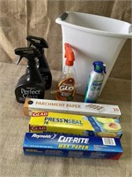 Cleaning & storage and a waste basket