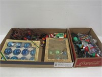 Christmas Ornaments and Lights, 2 trays
