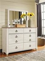 ASHLEY WILLOWTON FARMHOUSE DRESSER & MIRROR