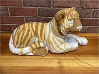 Vintage Chalkware Calico Cat Figurine