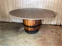 1960s Bourbon Whiskey Barrel Table