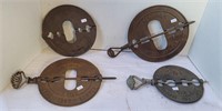 CAST IRON DAMPERS LOT