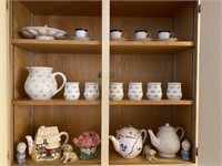 Contents of Kitchen Cupboard- Teapots, Cups/