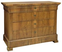 FRENCH LOUIS PHILIPPE WALNUT COMMODE