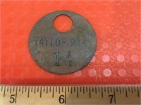 Taylor Mine Metal Tag 14