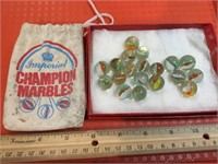 Imperial Champion Marble Bag & Marbles