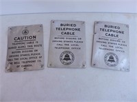 Telephone Cable Tin Signs 4"x5 1/2"