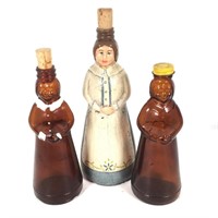 (3) Mrs. Butterworth's Syrup Bottles