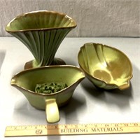 Frankoma pottery brown green sea description
