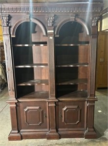 Large Italian Double Arch Bookcase
