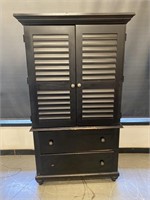 Black Armoire With 2 Drawers