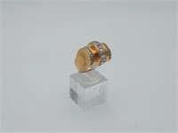18k gold GE Clear stone Ring PLATED