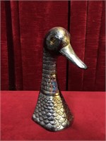 Vintage Carnival Glass Duck Head - Eyes Missing