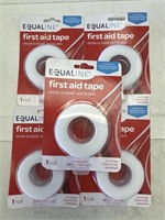 Lot of 5 Equaline First Aid Tape 1in x 2.3 Yards