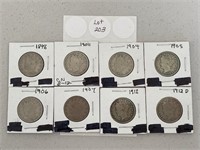 (8) V Nickels 1898-1912