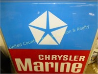 Chrysler Marine 1 sided sign