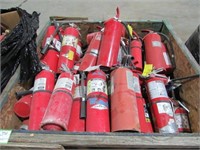 Crate of Fire Extinguishers-