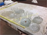 Press glass and crystal glass ocational dishes,