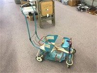 Vintage baby stroller - blue