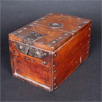 18th c. Japanese Zenibako Wood Safe Box Edo Period