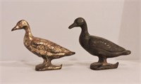2 Vintage Figural Bottle Openers - Ducks