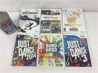 6 jeux vidéos Wii dont Band Hero -