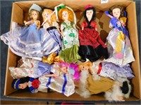 Lot of Nine Dolls