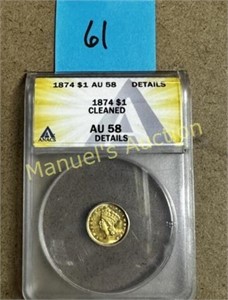 1874 $1 GOLD COIN