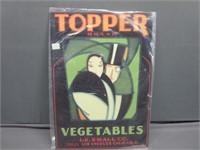 ~ NEW Topper Vegetables Metal Sign