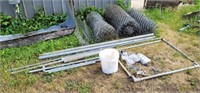 3+ Rolls 4' Cyclone Fence (Approx 120') & Hardware