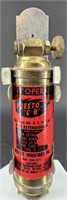 Vintage Brass Presto Motorcycle Fire Extinguisher