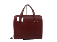 Cartier Burgundy Leather Mastline Handbag