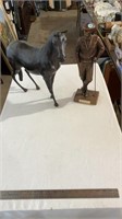 Vintage Austin bronze statue, horse home decor.
