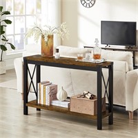 Rustic Console Table  46 with Storage Shelf