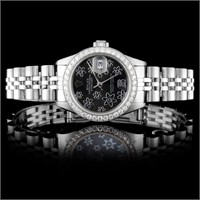 Rolex SS DateJust Ladies Diamond Wristwatch