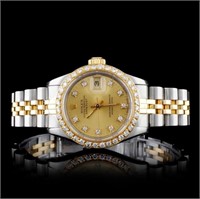 Rolex TT DateJust Diamond Ladies Watch