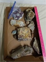 Group of gemstone Rock pieces